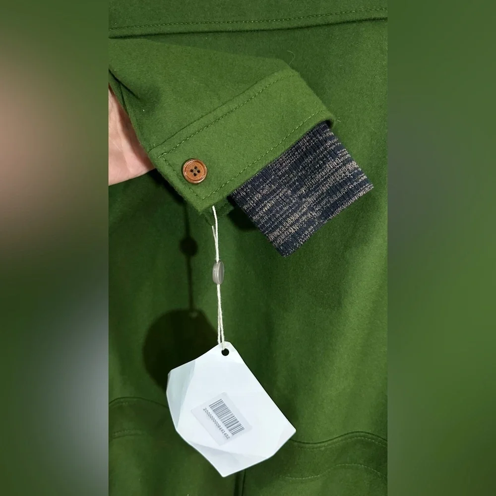 NWT M Missoni Fleeced Wool Blend Green Long Sleeve Jumpsuit IT 40 (US 4) - Picture 10 of 14